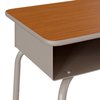 Flash Furniture 24 W X 31.25 H, Walnut/Silver, Laminate, Steel FD-DESK-GY-WAL-GG